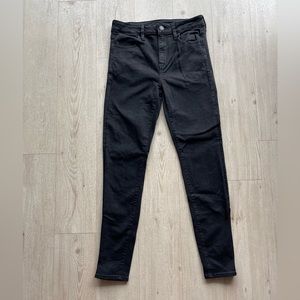 American Eagle Outfitters Next Level Stretch Black Skinny Jean, Size 8 Regular